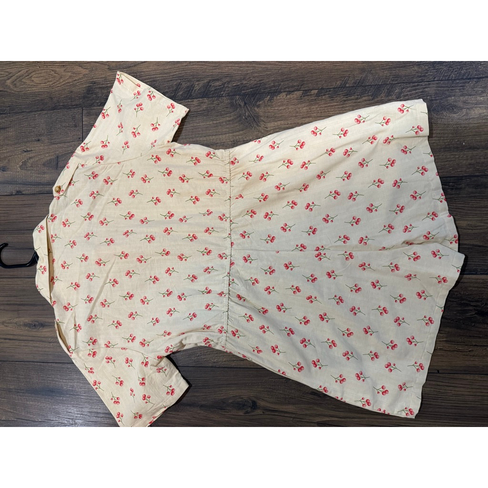 New SM WARDROBE Cherry Print Shortall Summer Large - Picture 5 of 5